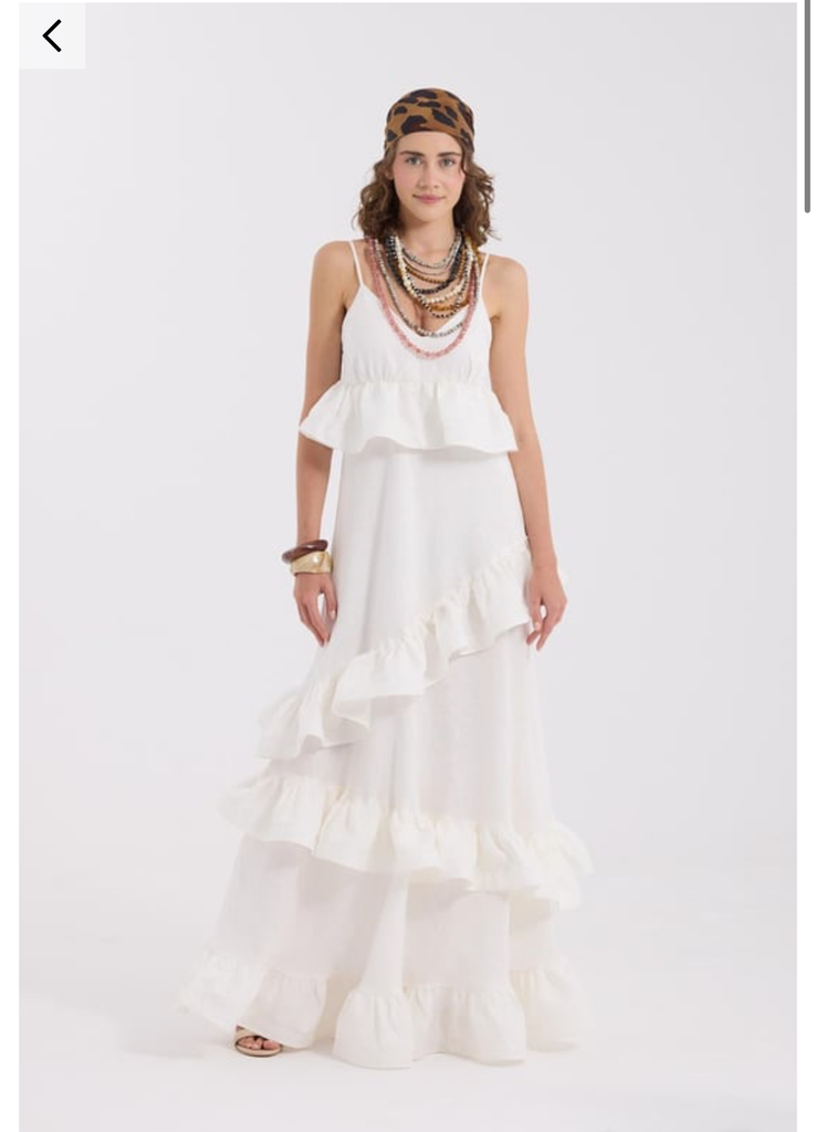 Sea Wave 100% Linen Dress